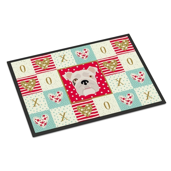 Carolines Treasures 18 x 27 in. English Bulldog Love Indoor or Outdoor Mat CK5197MAT - main